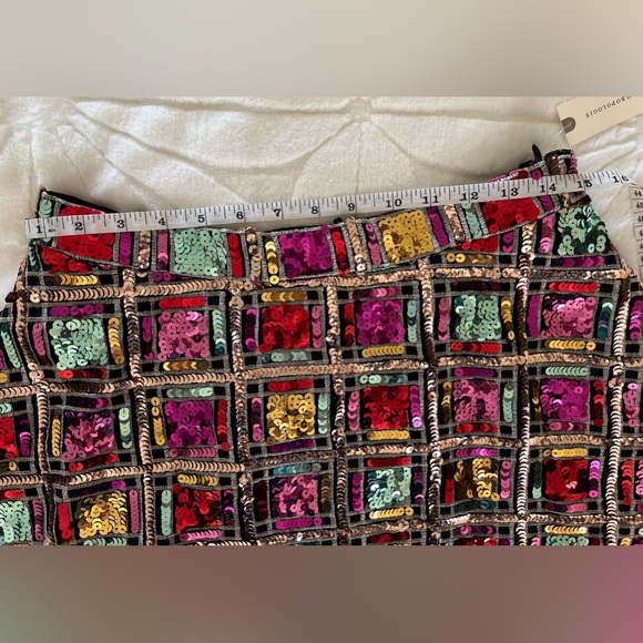 NWT Anthropologie Maeve Sequined Deco Skirt Set - Picture 7 of 8
